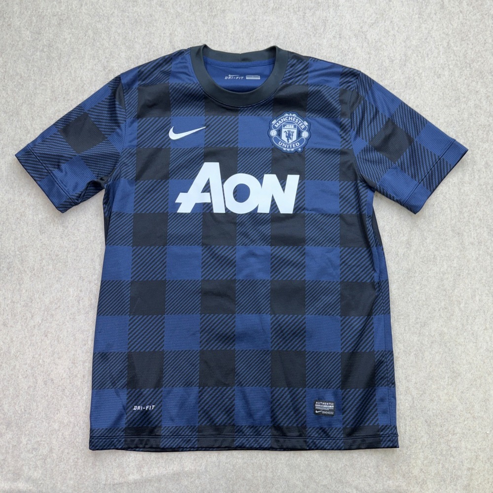 Nike Van Persie Manchester United Jersey Mens L Blue Blokecore Soccer Sportswear